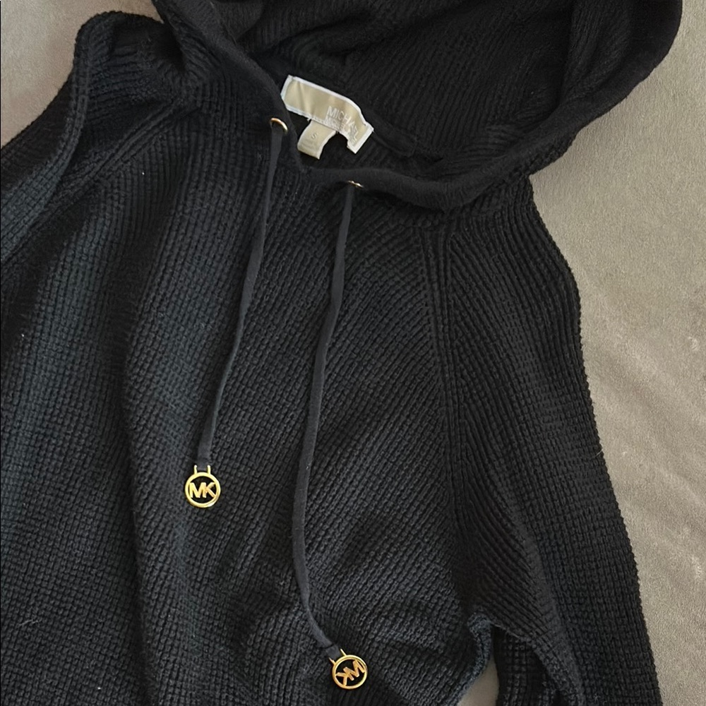 Michael Kors Black Knit Hoodie